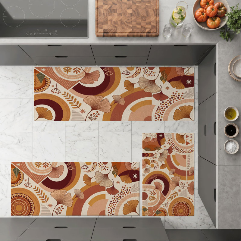 Tapis de cuisine géométriques lavables antidérapants