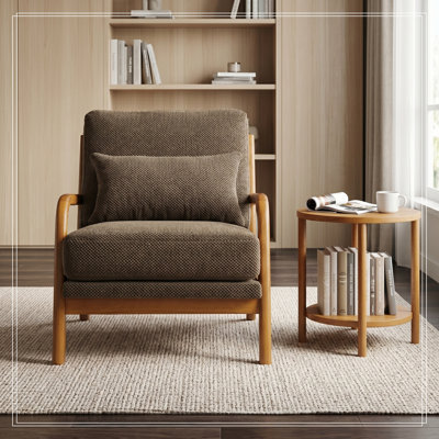 Méridienne en bois avec assise douce et pieds robustes