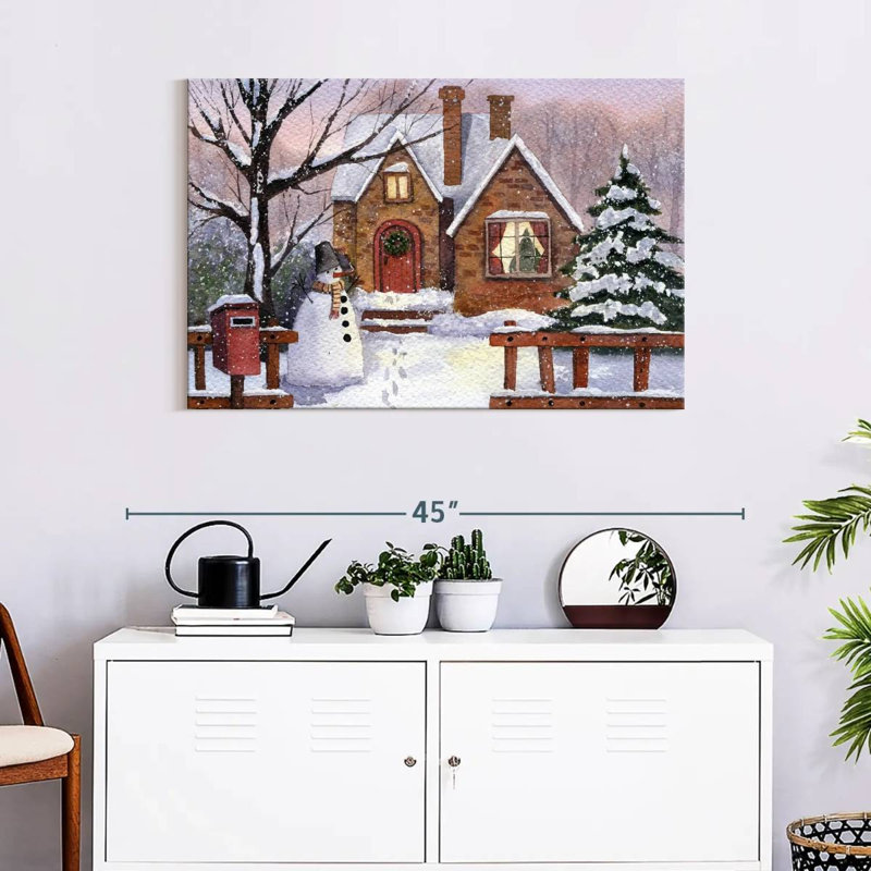 Bonhomme de neige Lelend Winter House, H 24 po x l 36 po