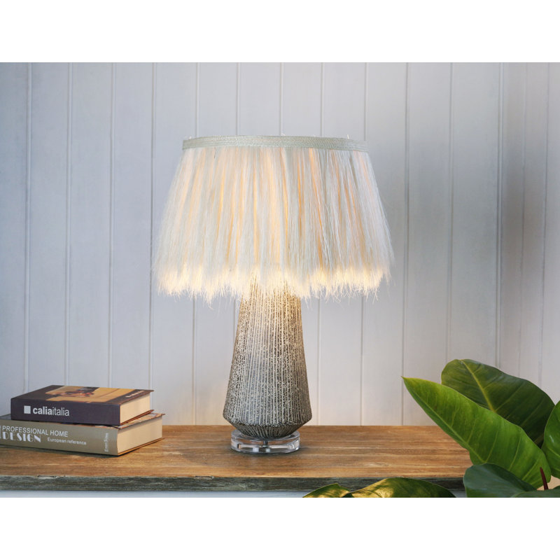 Lampe de table brun antique 22,5 po