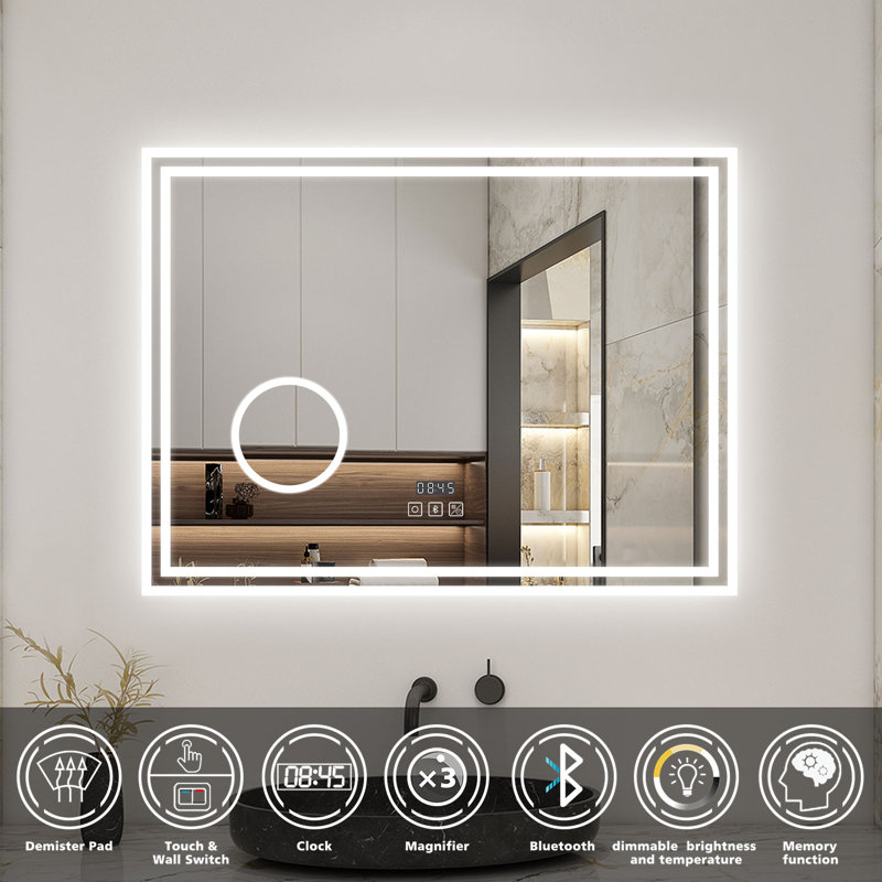 Brexlie Rectangle Mirror, 60 cm H x 80 cm W