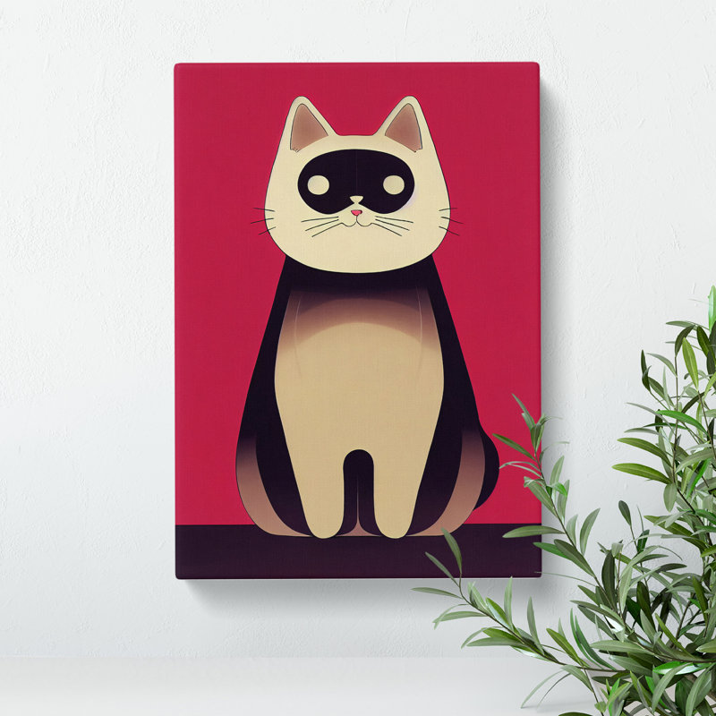 Modern Cat No.1 Abstract - Wrapped Canvas, 50cm H x 35cm W x 3cm D
