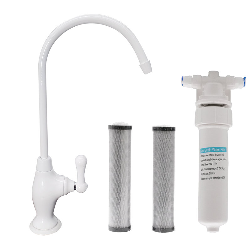 Westbrass Kitchen Faucet with Soap Dispenser, Powder Coat White