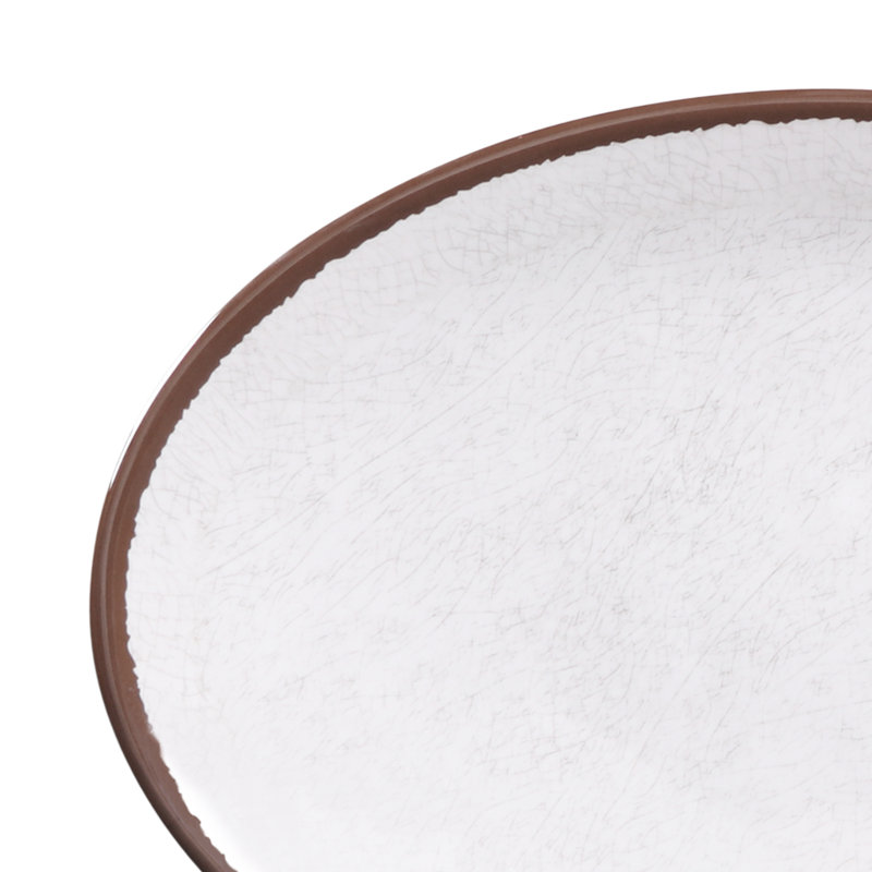 Assiette à salade en mélamine 12,5 po ovale grésille Mojave