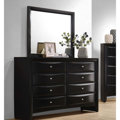 Elegant 8-Drawer Dresser with Mirror Set