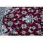 Tapis rouge en laine noué à la main de conception unique 5 pi 7 po x 8 pi