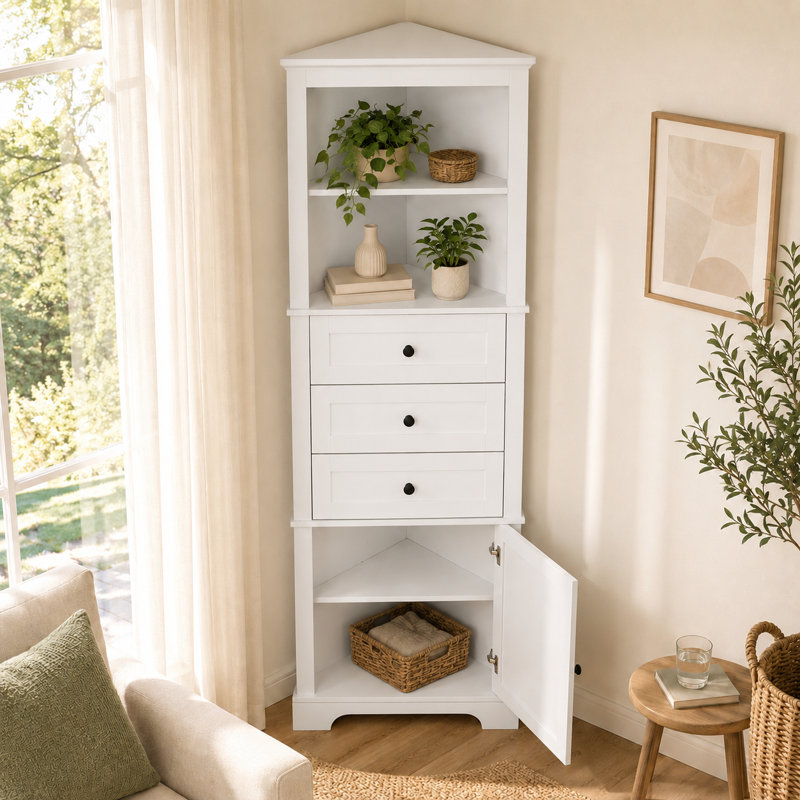 Armoire à linge autoportante, Blanc