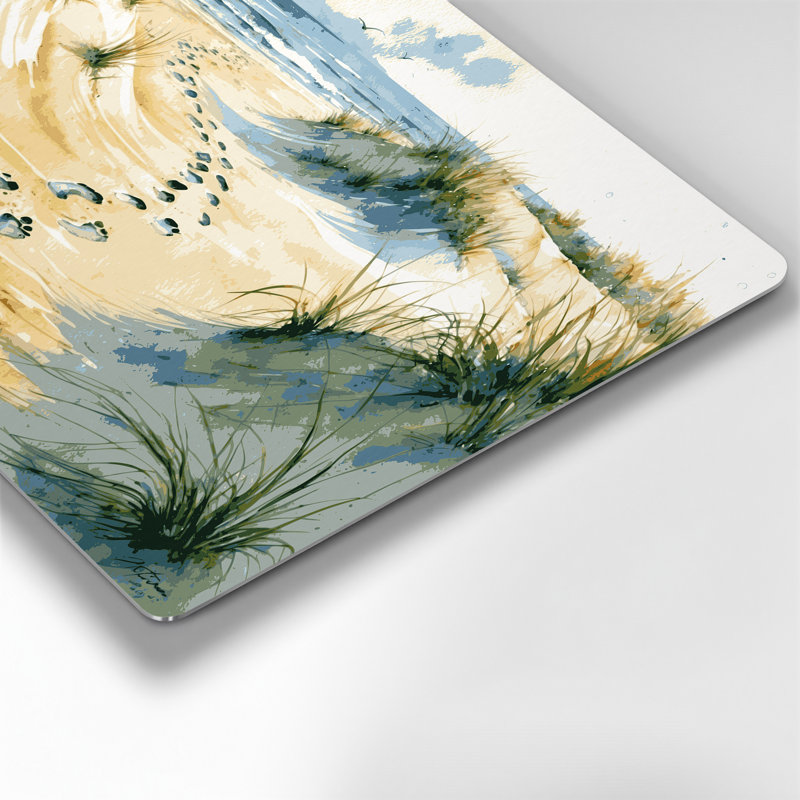 Art mural en métal Coastal Sandy, H 11 po x l 14 po