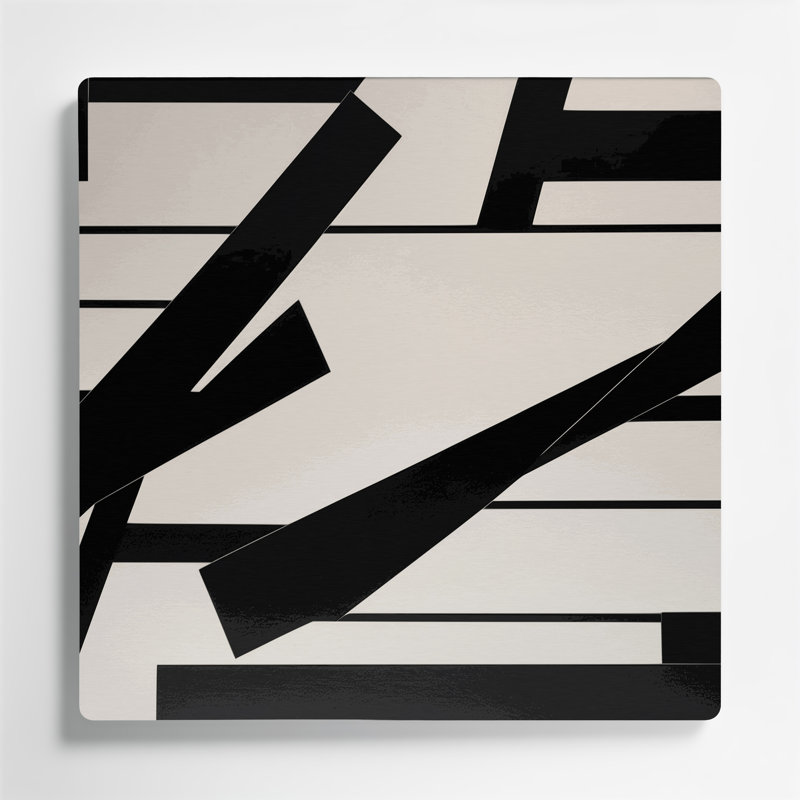 Minimalisme 71, art mural en métal beige, H 16 po x l 16 po
