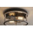 Transitional 2 Light Iron Round Flush Mount-221549513