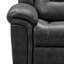 Canapé inclinable en cuir véritable avec accoudoirs coussinés 88 po Brenza
