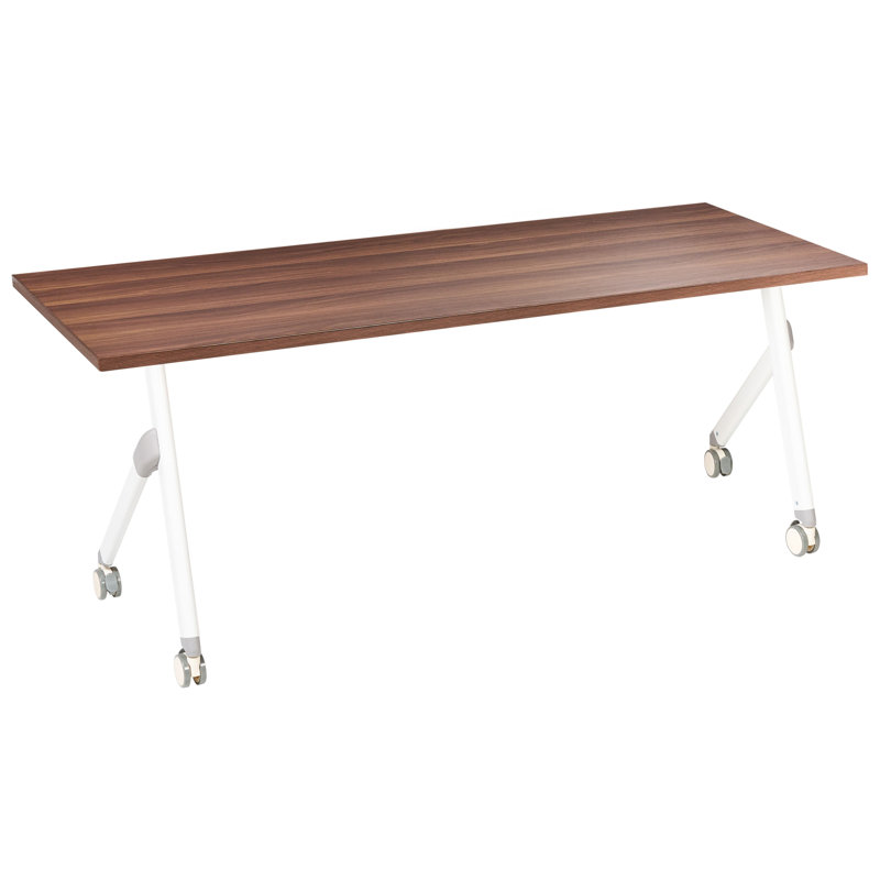 Aarre Standing Desk, 73cm H x 160cm W x 60cm D, Dark Brown/White