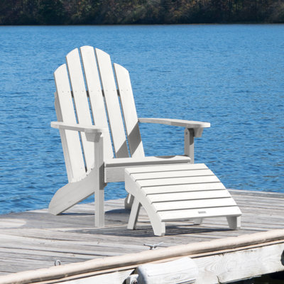Chaise Adirondack en plastique avec repose-pieds Anette