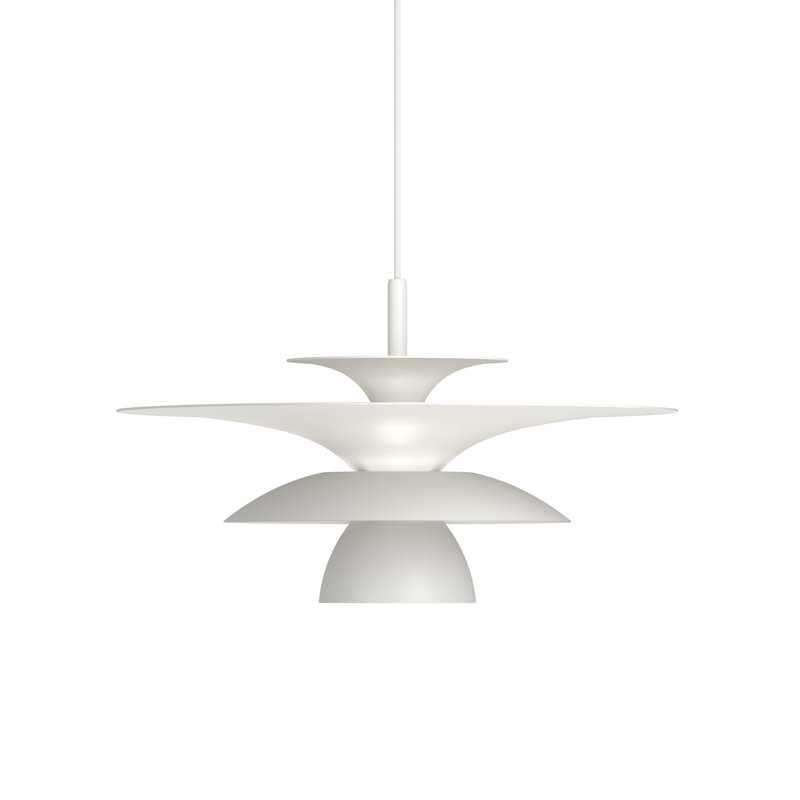 Picasso 1 - Light Unique/Statement Pendant, Flat White, 16.5cm H x 38cm W x 38cm D