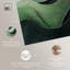 «Green Echoes I», art abstrait vert-386245758-386245753