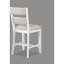 Ensemble de 2 chaises de salle à manger hautes, blanches et crème, avec dossier rembourré, pour usage domestique