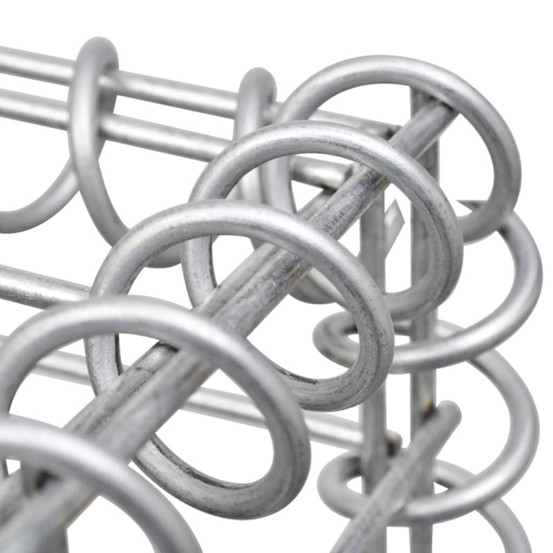 Chenango vidaXL Gabion Basket with Lids, Galvanized Steel Gabion Wall, High Load Capacity