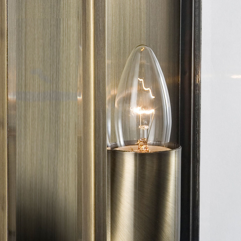 Caden 25cm H Outdoor Flush Mount, Antique Brass