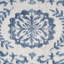 Machine Washable Beige Blue Traditional Damask Style Distressed Living Room Area Rug-81847313