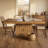 Modern Minimalist Expandable Dining Table with Central Storage Cabinet and Slatted Doors