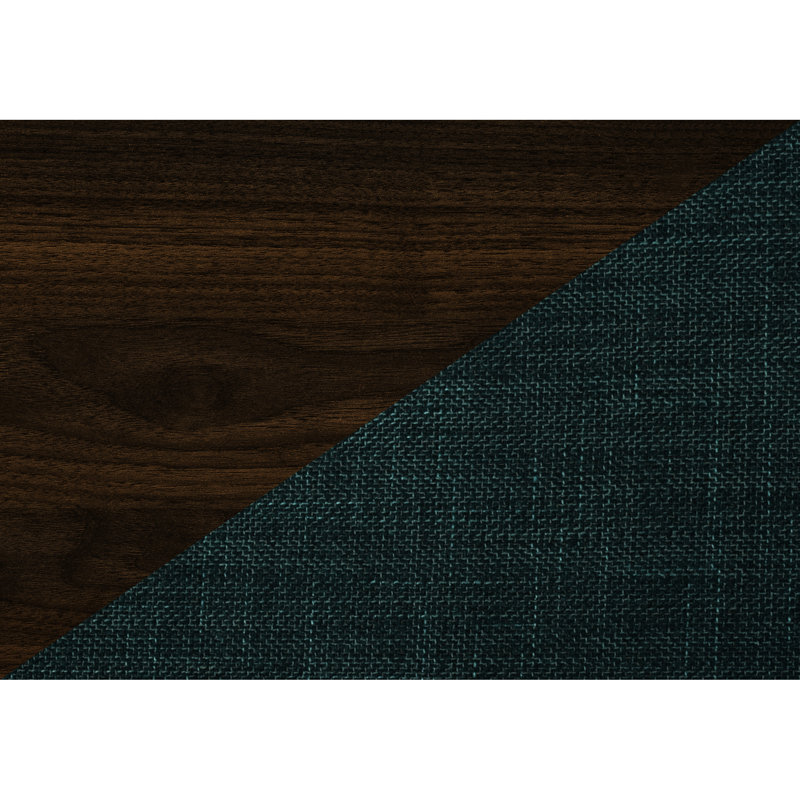2 chaises de salle à manger modernes, 38 po de hauteur, rembourrage bleu avec accoudoirs rembourrés, pieds en bois de noyer, pour les pièces et la cuisine, pieds rembourrés