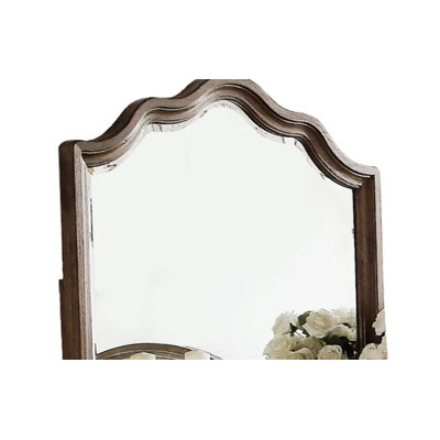 Wooden Frame Mirror, Elegant Mirror, Perfect For Living Spaces, Bathroom
