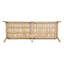 Ensemble de conversation pour canapé d'extérieur en bois d'acacia, ensemble de conversation en corde tissée à la main avec coussins 5 pièces