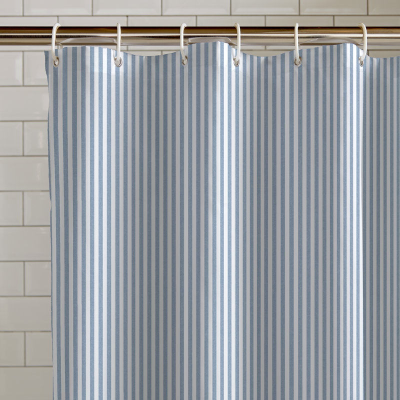 Timeless Stripe Shower Curtain, Blue