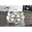 Chaise d'appoint en velours gris Huberte