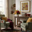 Fall Arrangement in Decorative Ceramic Vase