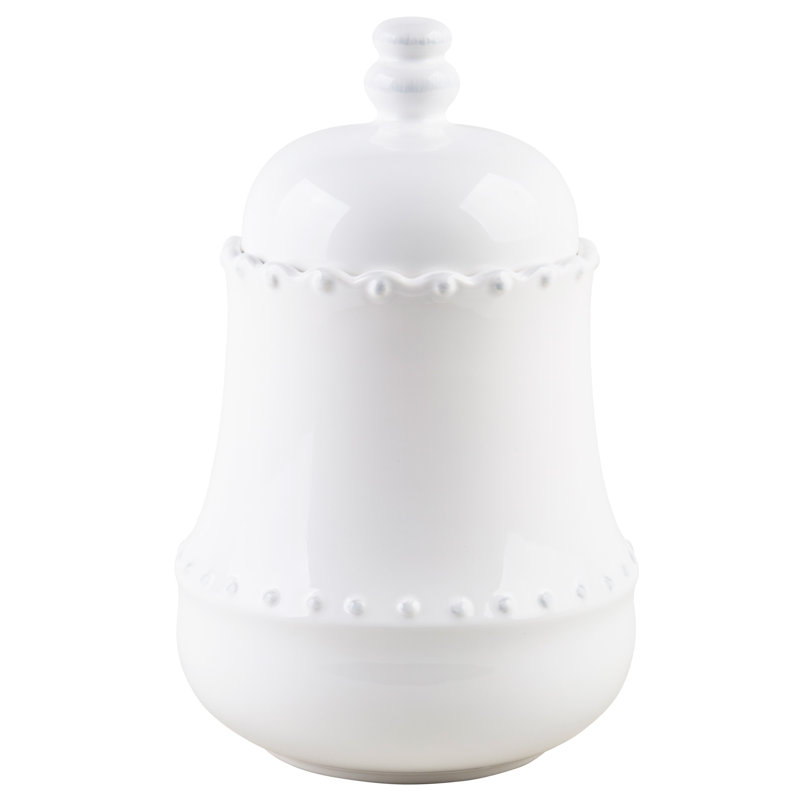 Ceramic / Porcelain Jar, 10.6" H x 6.8" W  x 6.8" D