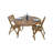 EcoDecors 48in Mid-Century Modern Round Teak Indoor/Outdoor Dining Table