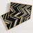 Savoy Black & Gold Art Deco Stackable Serving & Display Trays Set Of 2 (Abstract Chevrons)