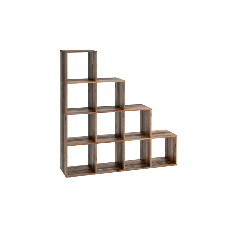 Pruett 143.5cm H x 138.5cm W Step Bookcase