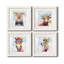 «Groovy Pig and Sky», ensemble de 4 impressions sur toile encadrées-754441938-754441901