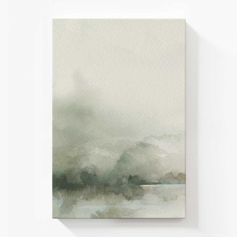 Impression sur toile «Mute Green Tranquility I», 60" H x 40" W x 1.25" D, Stretched Canvas