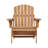 Oversized Folding Adirondack Chair, Pre-Assembled Backrest, Hemlock Wood, Light Brown, 34 X 29 X 33 Inches