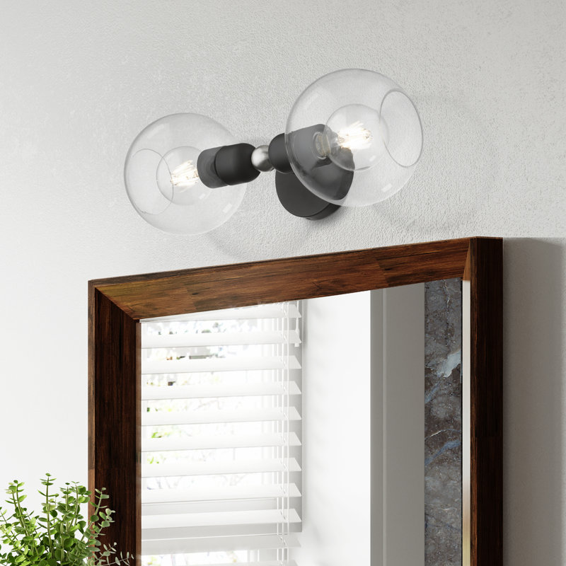 Rocklin 2 - Light Dimmable Vanity Light, Black/Brushed Nickel