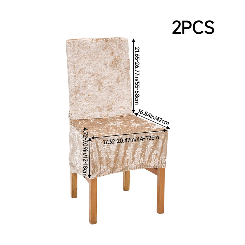 Polyester Dining Chair Slipcover, Champagne