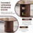 47" Round Dining Table with Two-Layer Storage Shelves and Flexible Opening Door