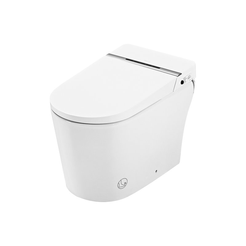 Toilette intelligente à buse autonettoyante, siège chauffant, nuit, télécommande à capteur de pied, toilette à affichage à DEL avec buse,