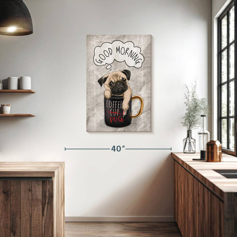 Ketti Coffee Pug, 36" H x 24" W