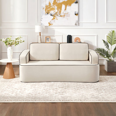 Integrated Handrail   Double Seating Layout, Saving Space While Comfortably Accommodating 2 People, Suitable For Studio Apartments, Small Living Rooms Or Bedrooms, Combining Decoration Andity.