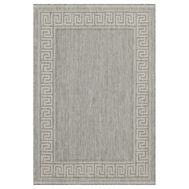 Silver Indoor/Outdoor Area Rug, Runner 2'7" x 7'3"