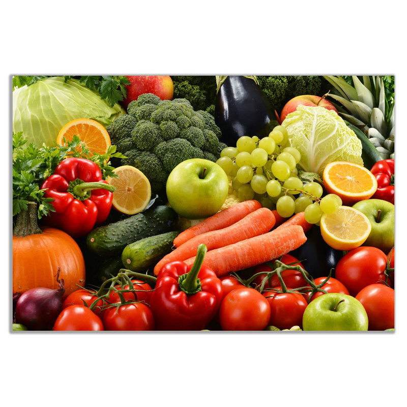 Colorful Various Vegetables Food - Wrapped Canvas Print, 31cm H x 20cm W