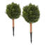 Ensemble de 2 cyprès artificiels avec piquet de terre pour le jardin intérieur et extérieur