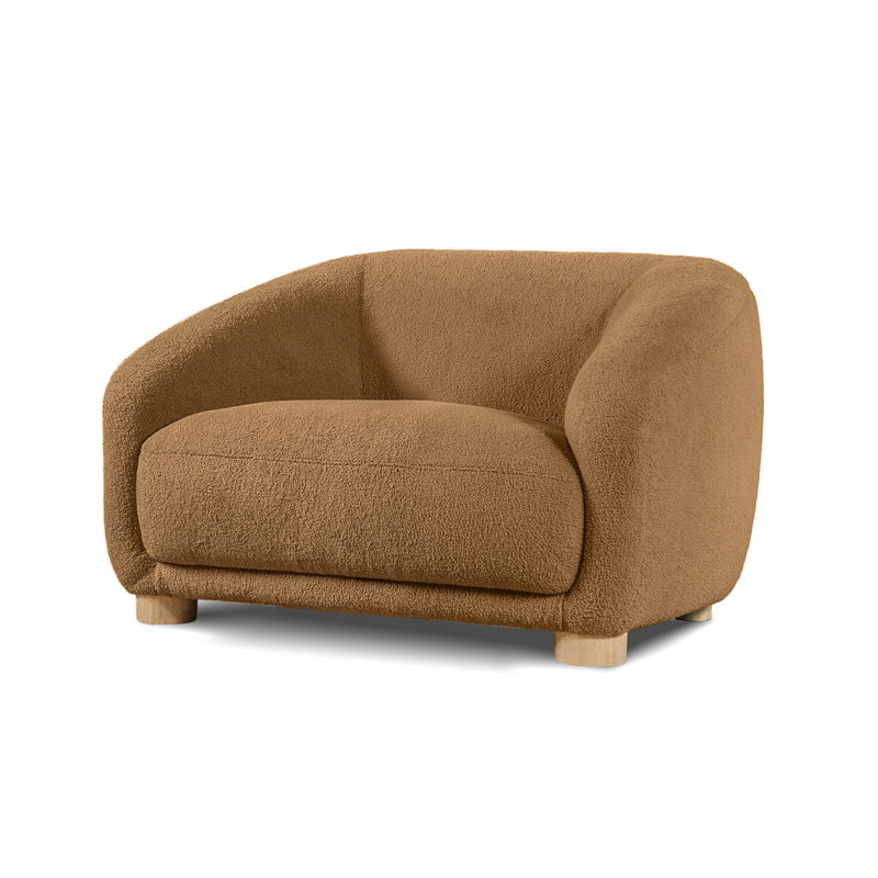 Chaise avec accoudoirs Celal, Ourson brun