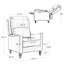 Fauteuil inclinable manuel en cuir véritable 29,5 po Ameer-1853913023