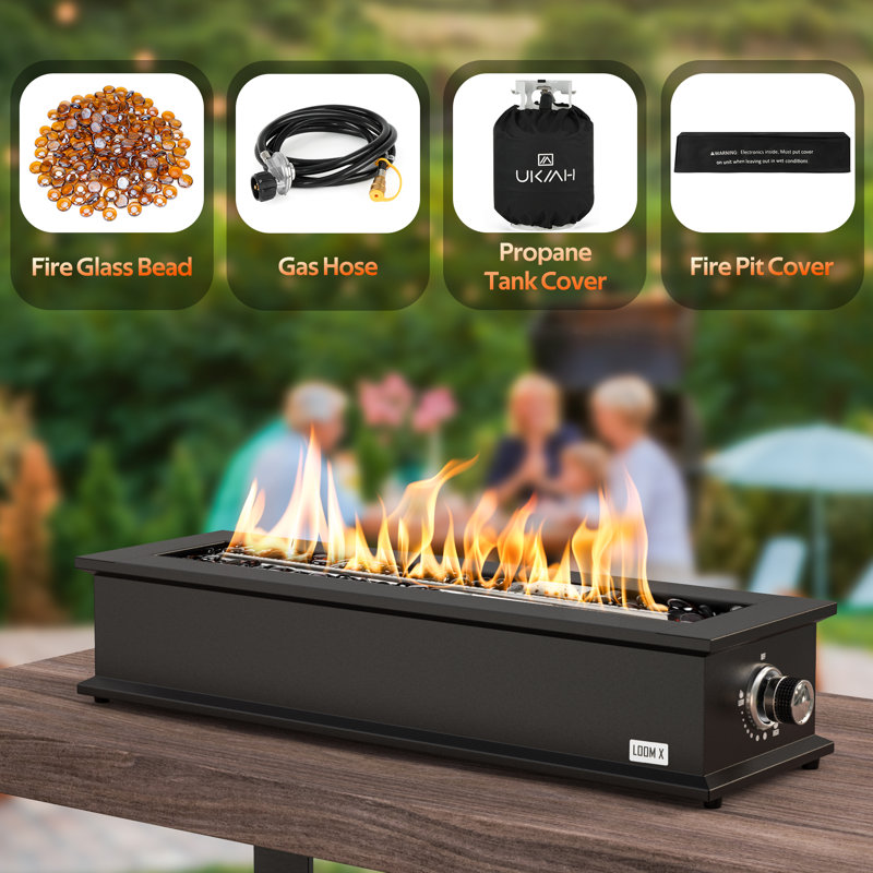 Loom X Propane Fire Pit Table with Stainless Steel Burner