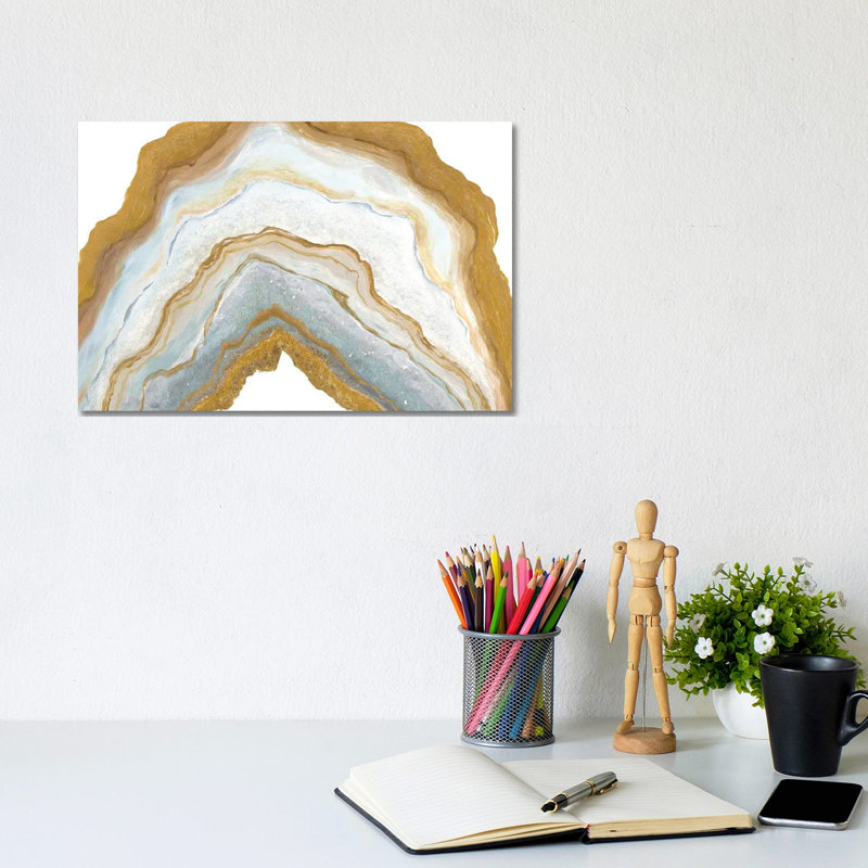 Agate Rainbow II by Tiffany Hakimipour - No Frame Gallery-Wrapped Canvas Giclée on Canvas, 20.32cm H x 30.48cm W